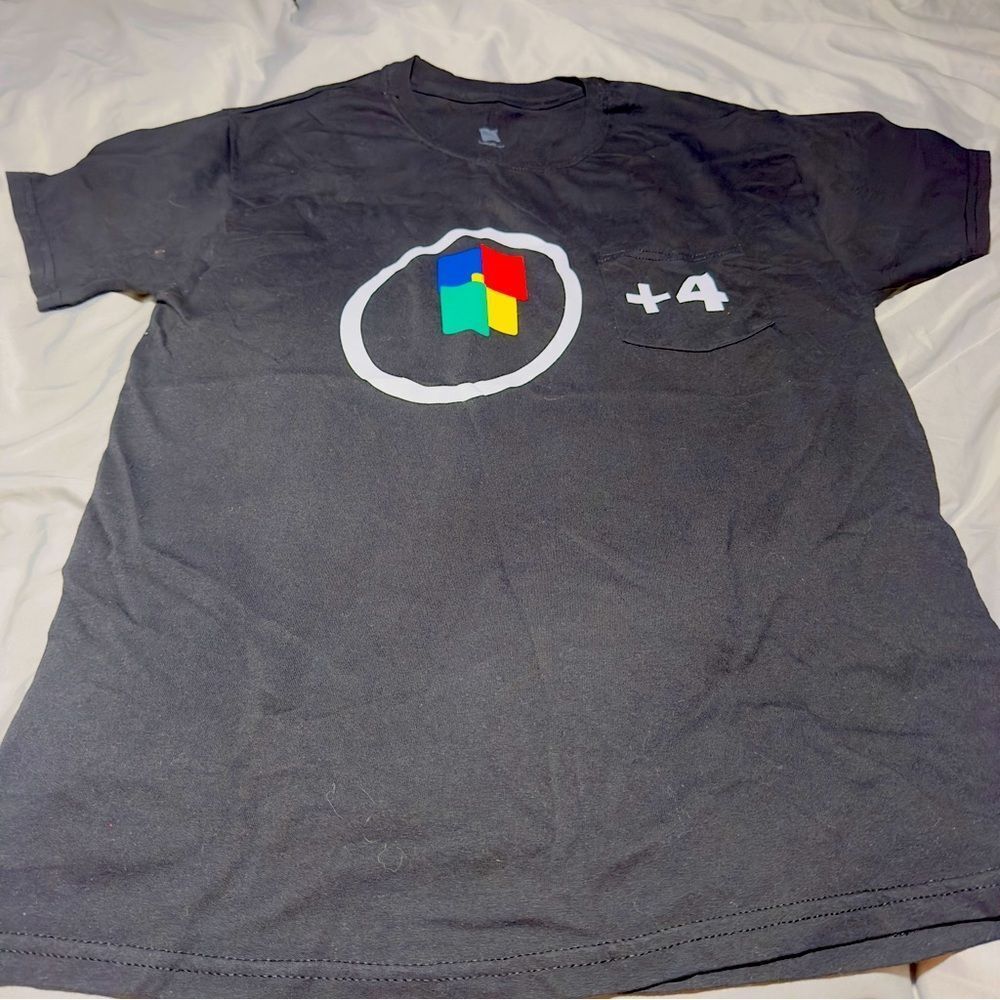 Uno Draw 4 Graphic Tee Men's Medium Black Funny Card Game T-Shirt